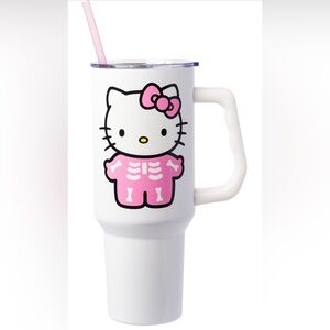 Silver Buffalo Hello Kitty White & Pink Insulated Tumbler